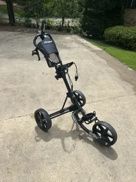 Clicgear Cgc351cblk 3.5 Golf Push Cart 3-wheel Foldable Walking Rolling Trolley Car