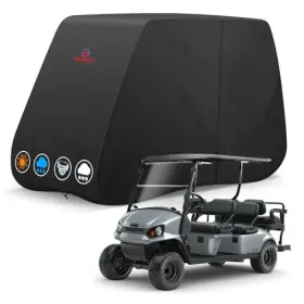 Comnova Gcc-6p-156-blk Golf Cart Cover 6 Passenger - 600d Xxl- For 4 2/6