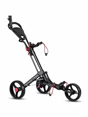 Costway 629721836660 Foldable 3 Wheel Steel Golf Pull Push Cart Trolley Club Umbrella Holder