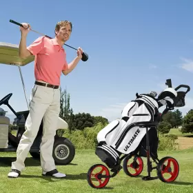Costway Sp37603re Goplus Folding 3 Wheels Golf Push Cart Costway Sp37603re Goplus Folding 3 Wheels Golf Push Cart