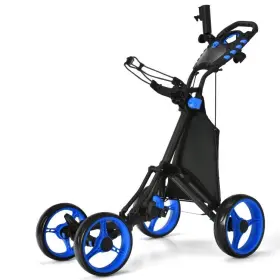 Costway Sp37604bl 4 Wheel Lightweight Foldable Golf Push Pull Cart Trolley With Adjustable Handle Costway Sp37604bl 4 Wheel Lightweight Foldable Golf Push Pull Cart Trolley With Adjustable Handle