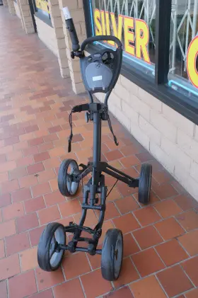 Costway Sp37606gr 4 Wheel Golf Push Cart Sp37606 With Brake And Adjustable Handle