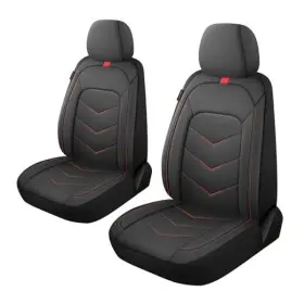 Creator International Trade Co. Limited 1960104302 Luxury Faux Leather Seat Covers Breathable For Full Set Black/red