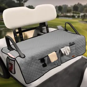 Crotirad 202401801 Golf Cart Seat Covers With 4 Side Pockets Universal Club Car Towel