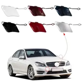 Czshiyue Amz-tcg-bc-cj-1114w204-qr-hei Car Front Bumper Tow Hook Cover Cap Towing Eye Fit Black Right Passenger Side