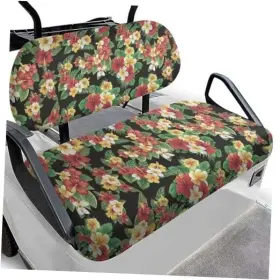 Darisoco Dar-ysfa4883czq22-1-19 Ezgo Rxv Seat Covers With Elastic Edges - Heavy-duty Universal Tropical Floral