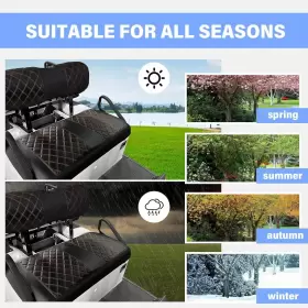 Datanly-uj76ghb 313050487401 Golf Cart Seat Covers Kit Universal Replace Front Cushions Black