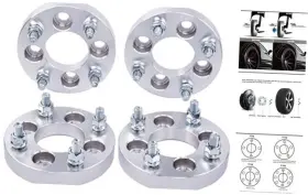 Dcvauto 11053-25s4 4pc 4x4 To Atv Golf Cart Wheel Spacers 1 Inch With 1/2 X20 Studs 62mm