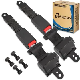 Dewkake 313020273232 Golf Cart Seat Belts Kit 2pcs Universal Retractable Front And Rear Se