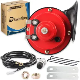 Dewkake 722439976977 Golf Cart Horn Kit Floor Mount Button For Ezgo Club Car Ya-ma-ha 12 V