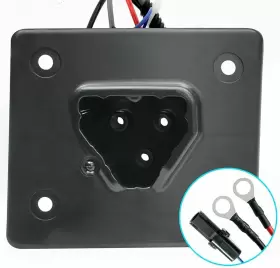 Diyolfall 602529 Golf Cart 48v Charger Receptacle Fits Ezgo Rxv And Delta-q Battery Black