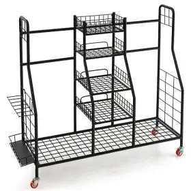 Double Golf Bag Rack Removable Golf Club Stand Wheels-black - C 473514018122 With And Wheels-black - Color B
