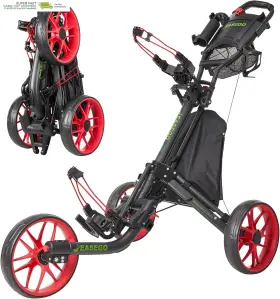 Easego 313093198180 Golf Push Cart 3 Wheel Bag Foldable With Phone Holder/cup/umbrella H