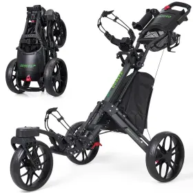 Easego 768274798626 Golf Push Cart 3 Wheel 360 Swivel Front Wheels With Phone Holder/cup