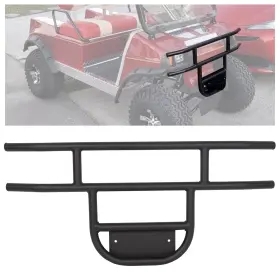 Ecotric 06974718205092 Black Front Brush Guard For 1981 Up Club Car Ds Golf Cart Heavy Duty Alloy Steel