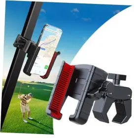 Efocakiox Gf-01 Golf Cart Phone Holder Big Phones Friendly Rotatable Universal Mount