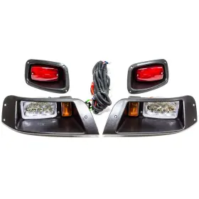 Epr Distribution Litx01 Golf Cart Full Led Headlight And Tail Light Kit For Ezgo Txt 1996-2013 Gas