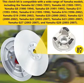 Even-flo Jn6-g6260 Yamaha Golf Cart G2-g22 Hd Secondary Driven Clutch And High Torque Spring Kit New