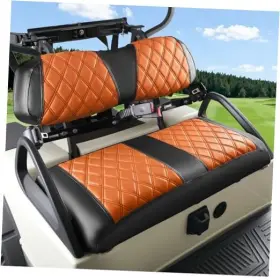 Excellence Fdg-169 Club Car Ds Front Seat Covers Golf Cart Pvc Brown Diamond