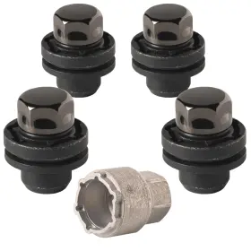 Farad 382/mx Galaxylock Black Chromed Lug Nut Wheel-locks Kit Suitable For To