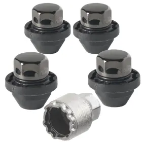 Farad Dch7/mx Galaxylock Black Chromed Lug Nut Wheel-locks Kit Suitable For F