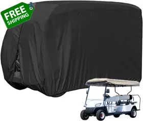 Flymei 726084202474 Golf Cart Cover Waterproof 420d Fabric Universal Fits For Most Brand 2/2