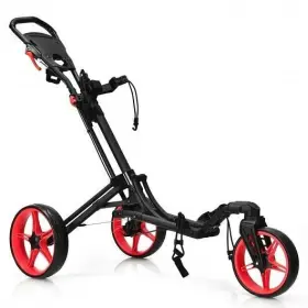 Folding Golf Push Cart Scoreboard Adjustable Handle Swivel Wheel 499854743548 With Wheel-blue - Col