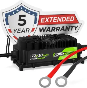 Form 313039315374 72v 10a Lithium Golf Cart Charger Waterproof Design 87.6 Volt Output Smart New