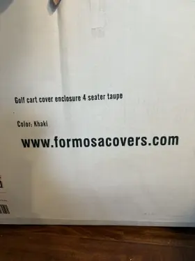 Formosa Covers 709504981456 4 Person Golf Cart Drivable Cover Taupe Khaki New