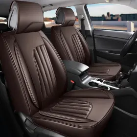 Freesoo Q350225-04-s1-coffee-1-fs Car Seat Covers Full Set Faux Leather Automotive For Car