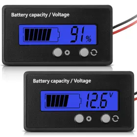 Frienda 445000654625 Dc 12v 24v 36v 48v 60v 72v 84v Golf Cart Battery Meter With Alarm Front Setting