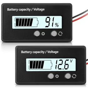 Frienda 744759785343 Dc 12v 24v 36v 48v 60v 72v 84v Golf Cart Battery Meter With Alarm Front Setting