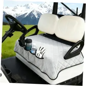 Gilprop Ayo-gilprop-3380 Golf Cart Seat Covers Coral Fleece Towel Blanket With 4 Front