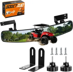 Godctsup 789563428253 Golf Cart Rear View Mirror Universal Panoramic For Club Car Ez