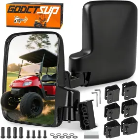 Godctsup 789563428260 Golf Cart Mirrors No Drilling Side For Club Car Ezgo Yamaha A