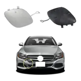 Goholy A-qtcg-bc-1417cj-yin Car Front Bumper Tow Hook Cover Compatible With Silver Right Passenger Side
