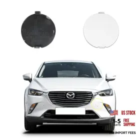 Goholy A-qtcg-mzd-1423cx3-bai-l Car Front Bumper Tow Hook Cover Compatible With Pearl White Left Driver Side