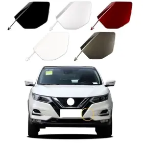 Goholy A-xqtcg-rc-19xk-yin Car Front Bumper Tow Hook Cover Compatible With Nissan Silver Left Driver Side