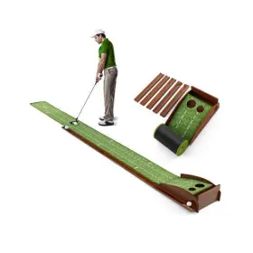 Golf Putting Mat Practice Training Aid Auto Ball Return 197867064617 With And 3 Hole Sizes