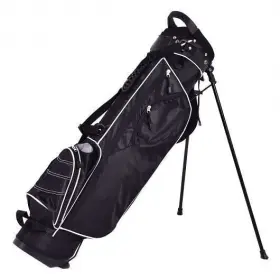 Golf Stand Cart Bag 940350848850 With 4 Way Divider Carry Organizer Pockets-black - Color Bl
