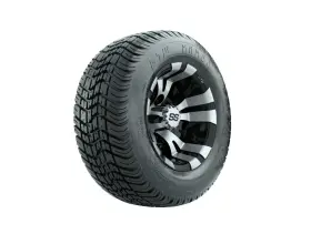 Gtw A19-510 10 Inch Golf Cart Wheels And Tires Combo Vampire Machined/black Whe