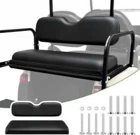 Heohou 774182117237 Universal Rear Replacement Cushions For Golf Cart Flip Seat Black