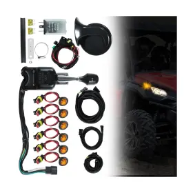 Hunking Frus0-007 Universal Utv Turn Signal Kit With Column Switch And 12v Horn Butto