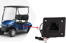 Huskey Parts Company 172960315684 Ezgo Charger Receptacle Delta-q 48v Golf Cart Charging Port For 2008-up E