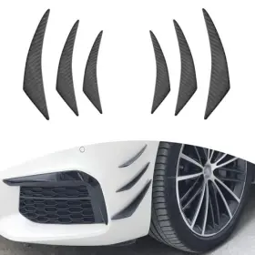 Ijuicy Icy191 6 Pcs Bumper Spoilers For Cars Auto Front Lip Splitter Self-adhesive