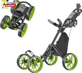 Inc. 726084751576 4 Wheel Golf Push Cart Caddycruiser One Version 8 1-click Folding Trolley Lightw