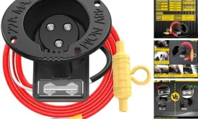 Iooblbei 704444336762 Golf Cart 48v Charger Receptacle With Fuse And Club Car Ds