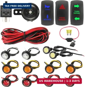 Isinflash 4794723 Utv Turn Signal Kit With Horn Universal Street Legal Set Rocker Switch Haz