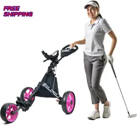 Jad Pro Golf 313030445445 Push Cart 3 Wheel Progolf Ladies Pushcart For Women Golfers New Usa
