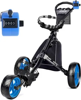 Janus A-102 Golf Cart Bag Foldable Push Pull 3 Wheel